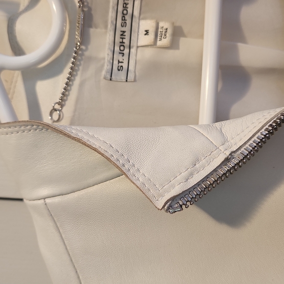 St. John leather jkt white M - Picture 14 of 14